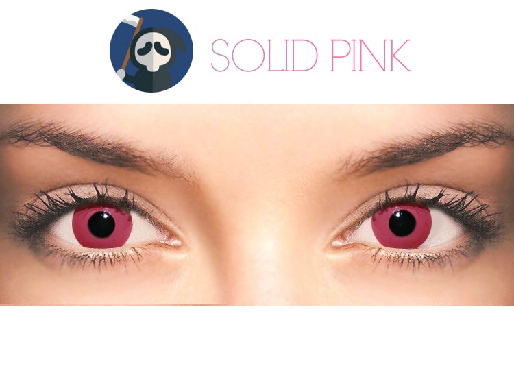 Solid pink contacts